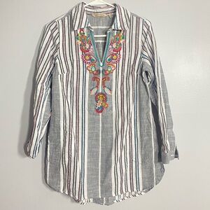 Soft Surroundings Multicolor Embroidered Tunic